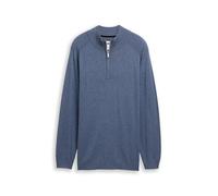 TOM TAILOR Herren 1049389 Plussize Plus Size-Basic Troyer Strickpullover, 18964-Vintage Indigo Blue Melange, 4XL