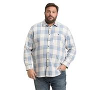 Tom Tailor - Plus Size - Hemd mit Karomuster white light blue check - Gr. - 4XL