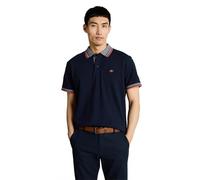 Poloshirt TOM TAILOR, Damen, Gr. XXL, sky captain blau, Single Jersey, Obermaterial: 95% Baumwolle, 5% Elasthan, kontrastfarbene Details, unifarben, regular fit normal, ohne Ausschnitt, kontrastfarben