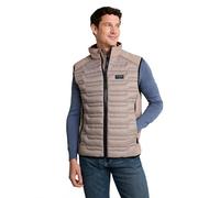 Steppweste TOM TAILOR, Herren, Gr. M, beige (driftwood taupe), Steppware, Obermaterial: 100% Polyester. Futter: 100% Polyester, unifarben mit Farbeinsatz, regular fit hüftbedeckend, Rundhals, Westen S