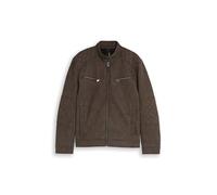 TOM TAILOR Herren 1050935 Bikerjacke in Veloursleder-Optik