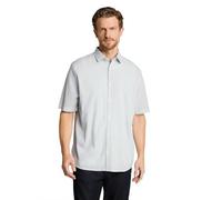 Tom Tailor - Comfort Fit Seersucker Kurzarmhemd light blue white stripe - Gr. - XXL