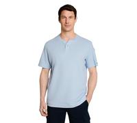 Tom Tailor - Henley T-Shirt mit Waffelstruktur light blue grey - Gr. - L