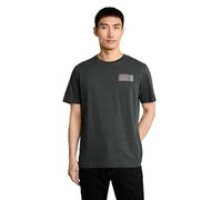 Kurzarmshirt TOM TAILOR, Herren, Gr. XL, schwarzest olive, Single Jersey, Obermaterial: 100% Baumwolle, bedruckt, bestickt, regular fit hüftbedeckend, Rundhals, abgesteppte Kante, Shirts, Sommershirt