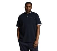 Tom Tailor - Plus Size - Poloshirt mit Brusttasche sky captain blue ottoman - Gr. - 3XL