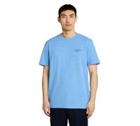 Kurzarmshirt TOM TAILOR, Jungen, Gr. M, surf blau, Single Jersey, Obermaterial: 60% Baumwolle, 40% Polyester, meliert, regular fit hüftbedeckend, Rundhals, abgesteppte Kante, Shirts, Sommershirt mit k