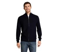 Strickjacke TOM TAILOR, Herren, Gr. XL, sky captain blau, Strick, Obermaterial: 100% Baumwolle, regular fit taillenbedeckt, ohne Ausschnitt, Rippbündchen, Strickjacken Strickjacke, mit Logo Stickerei