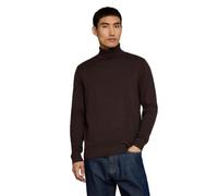 Tom Tailor Rollkragenpullover mit Feinstrickstruktur in Dunkelbraun, Größe XXL