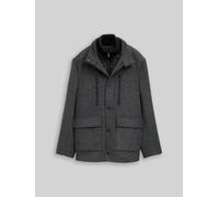 TOM TAILOR Herren 2-in-1 Wolljacke mit abnehmbarem Einsatz, schwarz, Meliert, Gr. M