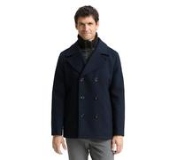 Wolljacke TOM TAILOR, Herren, Gr. L, blau (sky captain blau), Feinstrick, Obermaterial: 73% Polyester, 22% Wolle, 2% Polyacryl, 2% Polyamid, 1% Viskose. Futter: 100% Polyester, unifarben, regular fit