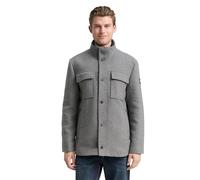Tom Tailor - 2-in-1 Wolljacke mit abnehmbarer Innenjacke light stone grey wool twill - Gr. - L