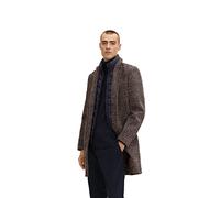 TOM TAILOR Herren 2-in-1 Wollmantel 1032505, 30506 - Blue Brown Boucle Wool Check, XL