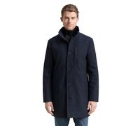 Tom Tailor - 2-in-1 Wollmantel mit abnehmbarer Innenjacke blue small herringbone - Gr. - XL