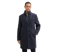 Tom Tailor Herren 2-in-1 Wollmantel mit Abnehmbarer Innenjacke, 35782 - Navy Tonal Big Check, XL