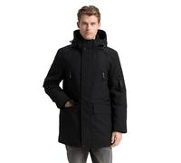 Funktionsmantel TOM TAILOR, Herren, Gr. XXL, schwarz, Web, Obermaterial: 100% Polyester. Futter: 100% Polyester, unifarben, regular fit taillenbedeckt, Mäntel, mit Logo Anhänger (39030551-XXL) schwarz