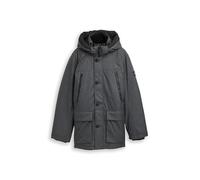 Tom Tailor - Arctic Parka mit abnehmbarer Kapuze anthracite melange herringbone - Gr. - XL