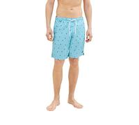 TOM TAILOR Herren Badeshorts mit Muster 1035051, 31480 - rainy sky blue palm design, XL