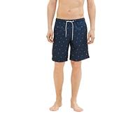 TOM TAILOR Herren Badeshorts mit Muster 1035051, 31481 - morning pink palm design, L