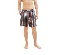 TOM TAILOR Herren Badeshorts mit Muster 1035051, 31555 - navy multicolor stripe, L