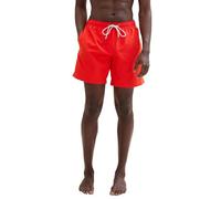 TOM TAILOR Herren Basic Badeshorts, Basic Red, L
