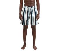 TOM TAILOR Herren Basic Badeshorts, teal multi block stripe, XL