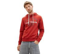 TOM TAILOR Herren Basic Hoodie Sweatshirt mit Logo-Print