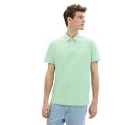 TOM TAILOR Herren Basic Piqué Poloshirt mit Logo-Print , paradise mint, XXXL