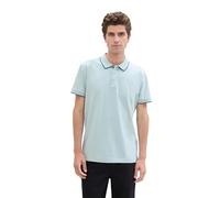 TOM TAILOR Herren 1043365 Basic Poloshirt mit kurzem Arm, 30463-Dusty Mint Blue, M