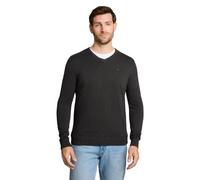 TOM TAILOR Herren Basic Pullover 202212 Strickpullover V-Ausschnitt, 10617 - Black Grey Melange, XXL