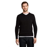 TOM TAILOR Herren Basic Pullover 202212 Strickpullover V-Ausschnitt, 29999 - Black, XL