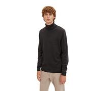 TOM TAILOR Herren Basic Rollkragenpullover 1032304, 10617 - Black Grey Melange, S