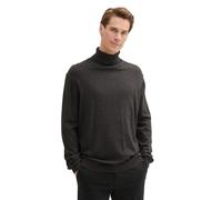 Tom Tailor Herren Basic Rollkragenpullover mit Kaschmir,10617 - Black Grey Melange, S