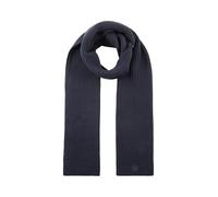 TOM TAILOR Herren Basic Schal aus Rippstrick, 13160 - Knitted Navy Melange, ONESIZE