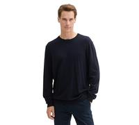 TOM TAILOR Herren 1043266 Basic Strickpullover mit Kaschmir, 13160-Knitted Navy Melange, XX-Large