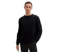Tom Tailor Herren Basic Strickpullover mit Kaschmir,29999 - Black, M