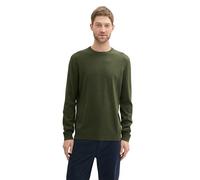 Tom Tailor Herren Basic Strickpullover mit Kaschmir,36230 - Rosin Green Melange, L