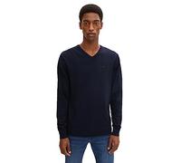 TOM TAILOR Herren Basic Strickpullover mit V-Ausschnitt