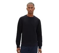 TOM TAILOR Herren 1037860 Basic Sweatshirt mit feiner Struktur, 10668-sky Captain Blue, L