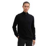 TOM TAILOR - Troyer Strickpullover mit recyceltem Kaschmir Black XXL