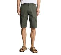 Cargoshorts TOM TAILOR, Herren, Gr. 36, N-Gr, khaki, Web, Obermaterial: 98% Baumwolle, 2% Elasthan, unifarben, regular fit kniefrei, Hosen, mit Stretch (65496301-36) khaki