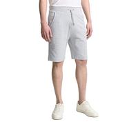 Sweatshorts TOM TAILOR, Herren, Gr. S, N-Gr, grau (light stone grau melange), Sweatware, Obermaterial: 100% Baumwolle. Futter: 100% Baumwolle, casual, knielang, Hosen, mit Kordelzug (10638532-S) light