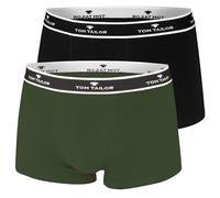 TOM TAILOR Herren Boxershorts | 2 Stück (DE/NL/SE/PL, Alphanumerisch, XXL, Regular, Regular, Schwarz/Grün)