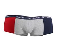 TOM TAILOR Herren Boxershorts | 3er Pack (DE/NL/SE/PL, Alphanumerisch, XXL, Regular, Regular, rot/Graumeliert/weiß/dunkelblau)