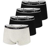 TOM TAILOR Herren Boxershorts | 2 Stück (DE/NL/SE/PL, Alphanumerisch, M, Regular, Regular, 1 x grau | 3 x schwarz)