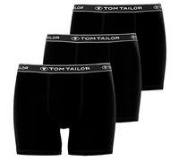 Tom Tailor Herren Boxershorts Alpha Regular – langes Bein – 3er Pack – Schwarz XL