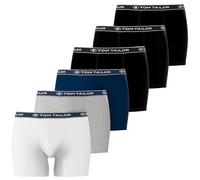 TOM TAILOR Herren Boxershorts, langes Bein | 3er Pack (DE/NL/SE/PL, Alphanumerisch, XL, Regular, Regular, 1 x weiß | 1 x grau | 1 x Navy | 3 x schwarz)