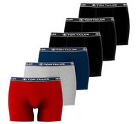 TOM TAILOR Herren Boxershorts, langes Bein | 3er Pack (DE/NL/SE/PL, Alphanumerisch, XXL, Regular, Regular, 2 x rot | 2 x grau | 2 x Navy)