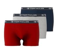 Boxershorts TOM TAILOR "Buffer", Herren, Gr. S, rot (rot, mittel, uni), Single Jersey, Obermaterial: 95% Baumwolle, 5% Elasthan, unifarben, bequem, Unterhosen Boxershorts, weich, bequem, basic, eng, L