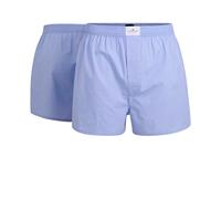 TOM TAILOR Herren Boxershorts - Web-Shorts, Baumwolle, Poplin, Vorteilspack Hellblau / XL / 2er Pack (1x2P) XL Blau