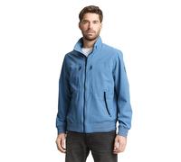 Tom Tailor Funktionsjacke Regular Fit mit Schalkragen und verstaubarer Kapuze Dunkelblau S